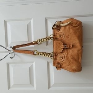 MALINI MURJANI  leather tan shoulder bag